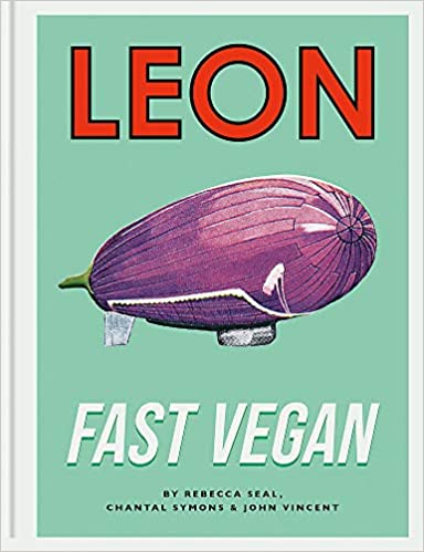 Leon Fast Vegan book cover with pale green background cover and bold title 